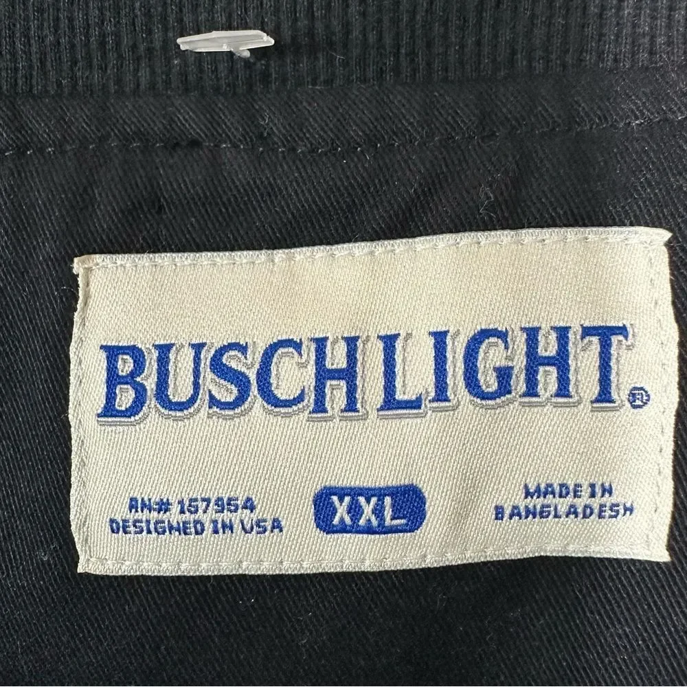 Busch Light Black Varsity Jacket • Vintage Beer Racing